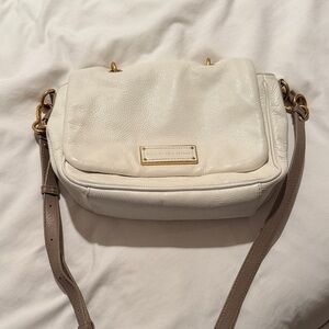 Marc by Marc Jacobs White and Tan Crossbody Bag